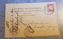 BAVARIA BAYERN POSTKARTE POSTCARD CIRCULED YEAR 1882 - Landshut