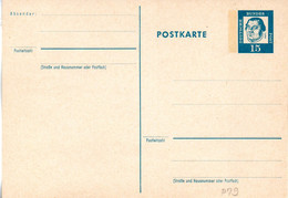 BRD Amtliche Ganzsachen-Postkarte P 79 WSt. "Martin Luther" 15(Pf) Blau, Ungebraucht - Postkarten - Ungebraucht