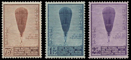 353/355** "Ballon Piccard" - Auguste Piccard - (Professeur Tournesol/Trifonius Zonnebloem/Professor Balduin Bienlein) - Unused Stamps