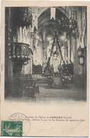 15 CONDAT Intérieur De L'Eglise Fête De Jeanne D'Arc Célébrée Le Jour De Ste Blandine , 25 Septembre 1910 - Condat