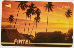 Fiji Fintel  $5  1CWFA " Palms At Sunset " - Fidji