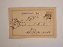 Autriche : Entier De Freiwaldau Pour Prague 1892 - Enteros Postales