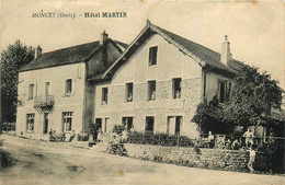 Moncey * Façade Hôtel Des Voyageurs MARTIN * Moto Motocyclette - Autres & Non Classés