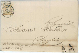 P0293 - ITALIA Regno - STORIA POSTALE -  Sassone # 10 LUSSO Su BUSTA - 1862 - Other & Unclassified