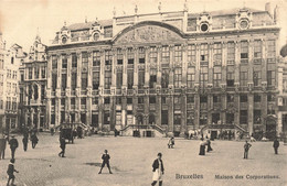 CPA Bruxelles - Maison Des Corporations - Animé - Oblitéré A Jarnac En 1909 - Monuments, édifices