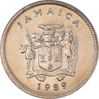 Monnaie, Jamaïque, Elizabeth II, 5 Cents, 1989, Franklin Mint, SPL+ - Giamaica