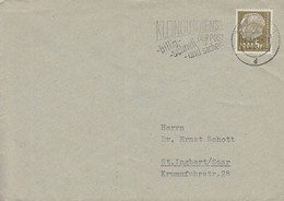 SAAR 411 EF Auf Brief-Drucksache Mit Stempel: Saarbrücken 21.3.1958 - Cartas & Documentos