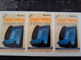 CUBA  TESTCARDS 3 CARDS - 3,5,7 PESO  MINT  ETECSA MAGNET CARD   ** 11381** - Kuba