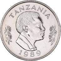 Monnaie, Tanzanie, 50 Senti, 1989, British Royal Mint, TTB+, Nickel Clad Steel - Tanzanía