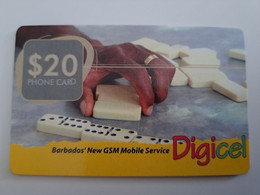 BARBADOS   $20 DIGI CEL FLEXCARD GAMING STONES   01-06- 2009  Prepaid Fine Used Card  **11389 ** - Barbados (Barbuda)