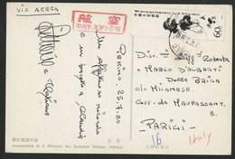 CHINA N° 2302 CABBAGE AND MUSHROOM On A Postcard To Italia. - Lettres & Documents