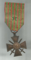 Médaille , Militaria , CROIX DE GUERRE 1914 - 1918 , 2 Scans ,  Frais Fr 2.25 E - Francia