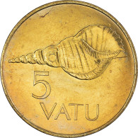 Monnaie, Vanuatu, 5 Vatu, 1990, British Royal Mint, SUP+, Nickel-Cuivre, KM:5 - Vanuatu