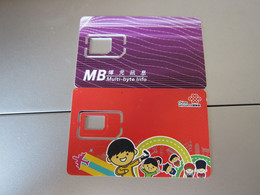 China GSM SIM Card,used In Hong Kong, Frame Without Chip, Two Cards - Hongkong