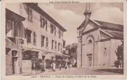 FRANGY (74) - Place De L'Eglise Et Hôtel De La Poste - Bon état - Frangy