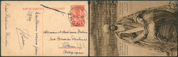 Page De Collection - EP N°67 (SBEP) 1F Rouge Palmier + Vue N°25 Obl S.C. "Kindu" (1938) > Vottem - Enteros Postales