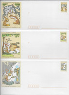 FRANCE  Jean De La FONTAINE : 6 Enveloppes Différentes Prétimbrées Et Illustrées - Collections & Lots: Stationery & PAP