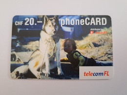 LIECHTENSTEIN ANIMALS CHF 20,- FINE USED PREPAID  DOG      ** 11422** - Liechtenstein