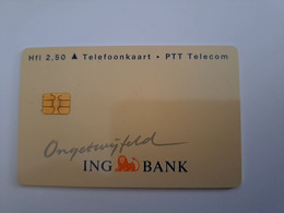 NETHERLANDS  ADVERTISING CHIPCARD HFL 2,50 ING - BANK       MINT    ** 11426 ** - Privées