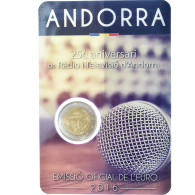 Andorre, 2 Euro, 25ème Anniversaire De La Radio-télé, 2016, Monnaie De Paris - Andorra