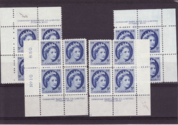 7933) Canada QE II Wilding Block Mint Light Hinge Plate 10 - Plate Number & Inscriptions