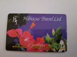 ST LUCIA    $ 20,-  CABLE & WIRELESS    147CSLA    HIBISCUS FLOWER   Fine Used Card ** 11448** - Santa Lucia