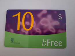 BARBADOS   $10 - B FREE  Prepaid Fine Used Card  ** 11460 ** - Barbados (Barbuda)