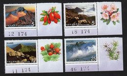 Taïwan (Formose)  Y 2569, 2570, 2571, 2572; M 2655, 2656, 2657, 2658; **  Volcans, Cratères - Unused Stamps