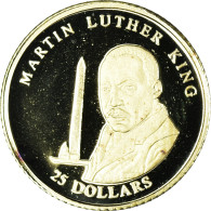 Monnaie, Libéria, Martin Luther King, 25 Dollars, 2001, American Mint, FDC, Or - Liberia