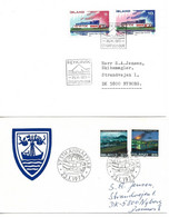 Iceland - 2 Covers Sent To Denmark.  H-1854 - Briefe U. Dokumente