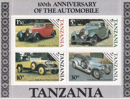 100th Anniversary Of The Automoblle -  On Leaflet - Tanzania (1964-...)