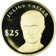 Monnaie, Libéria, Jules César, 25 Dollars, 2000, American Mint, FDC, Or - Liberia