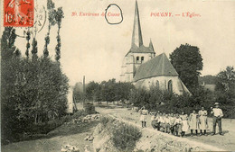 Pougny * Route Chemin Et L'église Du Village * Environs De Cosne * Villageois - Andere & Zonder Classificatie