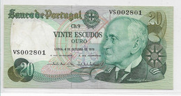 Portugal ,  October 4 1978 , 20$00 , Escudos , Almirante Gago Coutinho , UNUSED , No Fold - Portugal