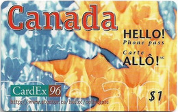 Canada - Bell Hello! Allô! - CardEx '96 Maastricht, Maple Leaf, Remote Mem. 1$, 09.1996, 3.000ex, Mint - Canada