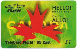 Canada - TeleCard World 95 East, New York - Maple Leaf, Remote Mem. 1$, 08.1995, 2.000ex, Mint - Canada