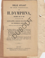 Winksele/Leuven - Volle Aflaat Heilige Dymphna - Gedrukt Te Leuven - 1895 (W162) - Manuscritos