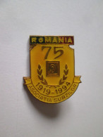 Romania Insigne/badge:Association De Sourds 1919-1994,d=28x24/Romania Association Of The Deaf 1919-1994,s=28x24 Mm - Associations