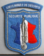 BEL ECUSSON En TISSU BRODE - UNITE MOBILE De SECURITE - SECURITE PUBLIQUE - Parfait Etat - Police & Gendarmerie