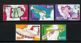 RSA, 2001, MNH Stamp(s)  , Music In South Africa, SACC Nr(s).  1434-1438, Scannr. M6751 - Ungebraucht