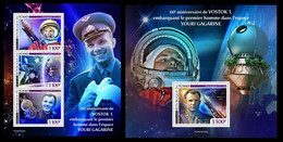Chad 2021 60th Anniversary Of Vostok 1, Launched ByYuri Gagarin,. (131) OFFICIAL ISSUE - Afrika