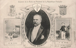 CPA Souvenir De La Visite Du President De La Republique - Raymond Poincaré - Personaggi