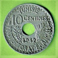 TUNISIE / 10 CENTIMES / 1942 / 1381 AH : TTB ++ - Tunisia