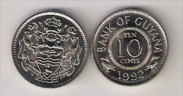 Guyana 10 Cents 1992. High Grade - Guyana