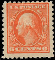 US #429 VF  With HUGE MARGINS    Mint Hinged 6c Washington From 1914 - Unused Stamps