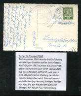 Bundesrepublik Deutschland / 1962 / Aptierter Stempel "UNTERUHLDINGEN" Auf AK (1743) - Machine Stamps (ATM)