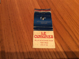 Pochette D'allumettes "GITANES INTERNATIONALES / LE CONGRES - PARIS" (cigarettes) - Boites D'allumettes