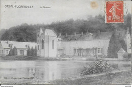 Château D' ORVAL . 1911 De GEROUVILLE Vers REIMS ( Mme RIVALLET ) . Voir TEXTE Verso . - Florenville