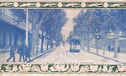 CPA Toulon - Le Boulevard De Strasbourg - Tramway - Publicité Oxygenée Cusenier - Toulon