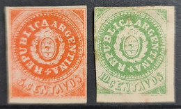 ARGENTINA 1862 - MLH - Sc# 5, 6 - Neufs